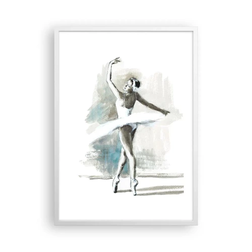 Affiche dans un cadre blanc - Poster - Enchantement du cygne - 50x70 cm
