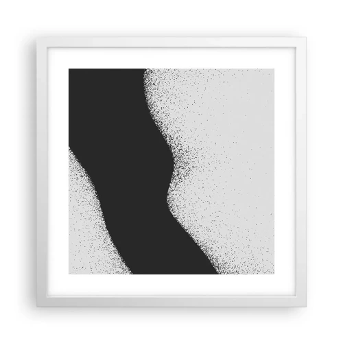 Affiche dans un cadre blanc - Poster - Équilibre fluide - 40x40 cm