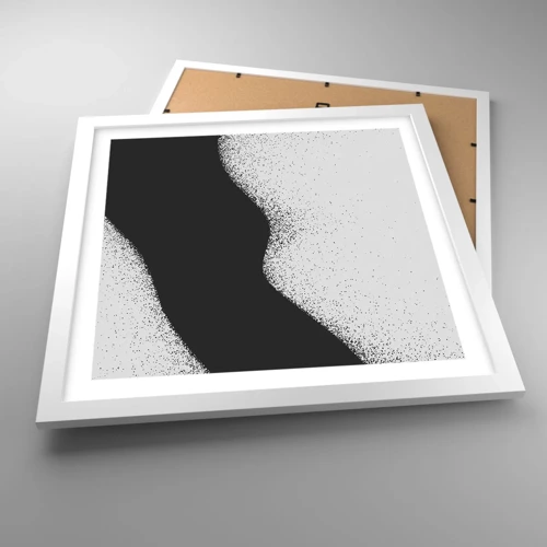 Affiche dans un cadre blanc - Poster - Équilibre fluide - 40x40 cm
