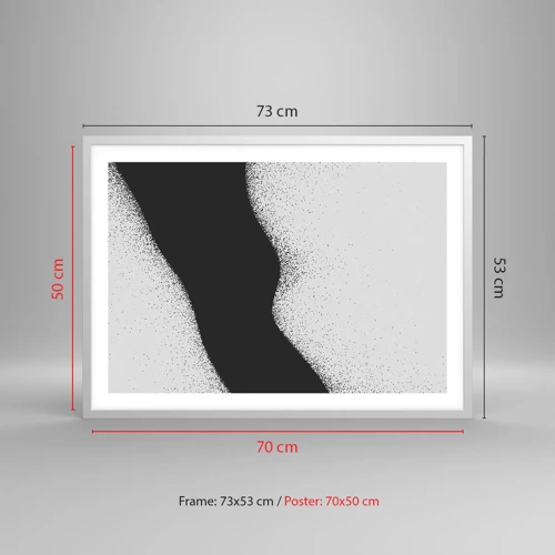 Affiche dans un cadre blanc - Poster - Équilibre fluide - 70x50 cm