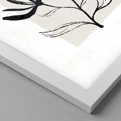 Affiche dans un cadre blanc - Poster - Esquisse pour l'herbier - 30x40 cm
