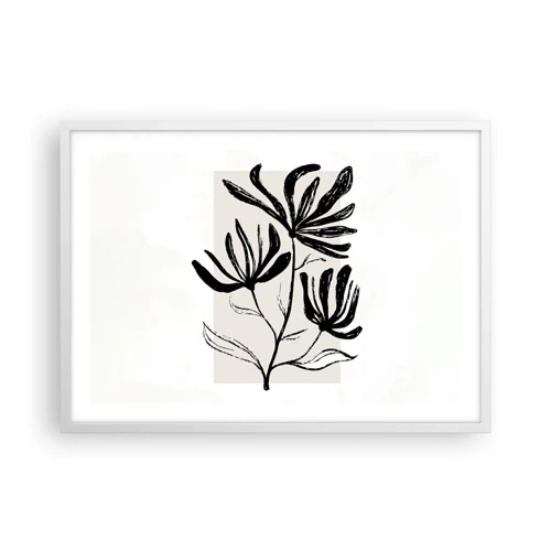 Affiche dans un cadre blanc - Poster - Esquisse pour l'herbier - 70x50 cm
