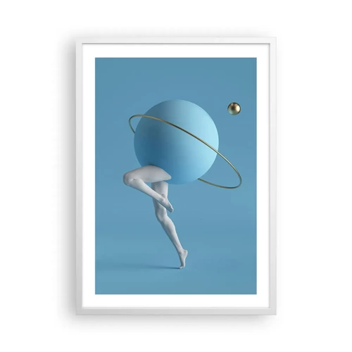 Affiche dans un cadre blanc - Poster - Et les planètes deviennent folles - 50x70 cm