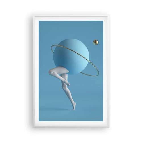 Affiche dans un cadre blanc - Poster - Et les planètes deviennent folles - 61x91 cm