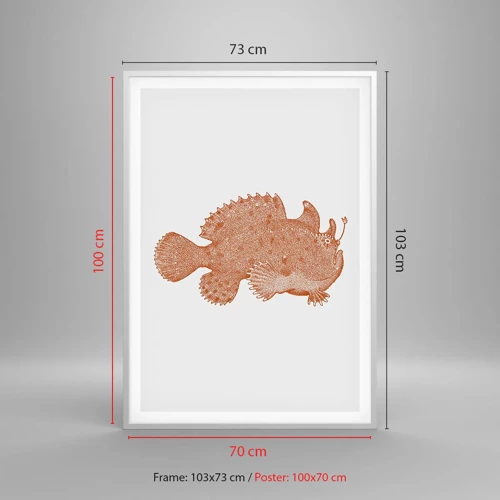 Affiche dans un cadre blanc - Poster - Et pourtant un poisson - 70x100 cm