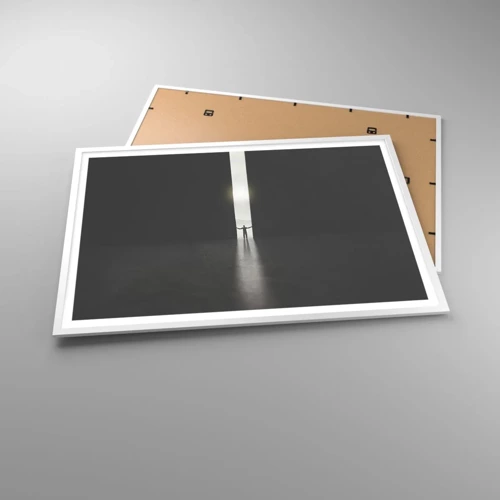 Affiche dans un cadre blanc - Poster - Étape vers un avenir radieux - 100x70 cm