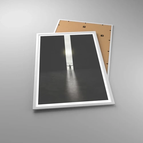 Affiche dans un cadre blanc - Poster - Étape vers un avenir radieux - 61x91 cm