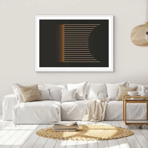 Affiche dans un cadre blanc - Poster - Explorez les ténèbres - 50x40 cm
