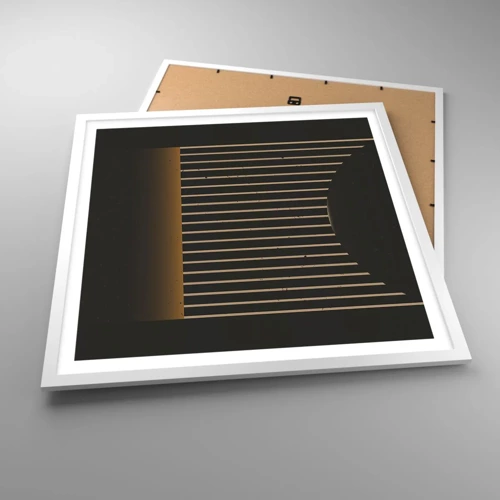Affiche dans un cadre blanc - Poster - Explorez les ténèbres - 60x60 cm
