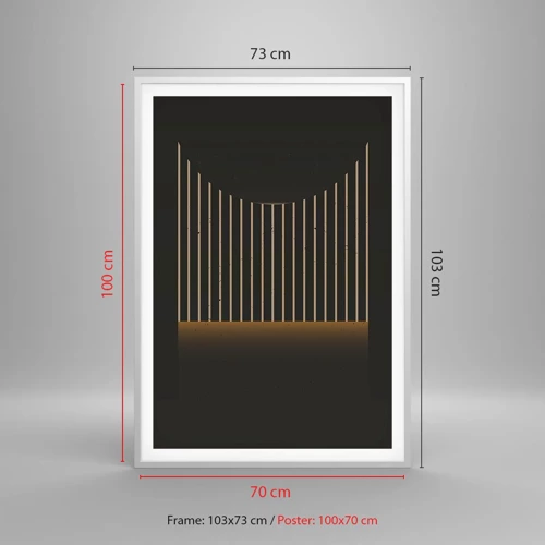 Affiche dans un cadre blanc - Poster - Explorez les ténèbres - 70x100 cm