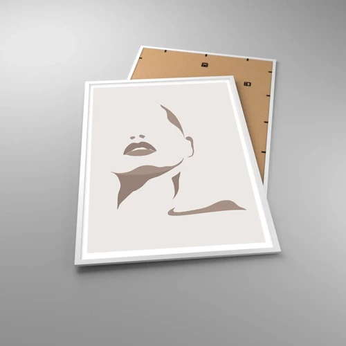 Affiche dans un cadre blanc - Poster - Fait de lumière et d'ombre - 70x100 cm