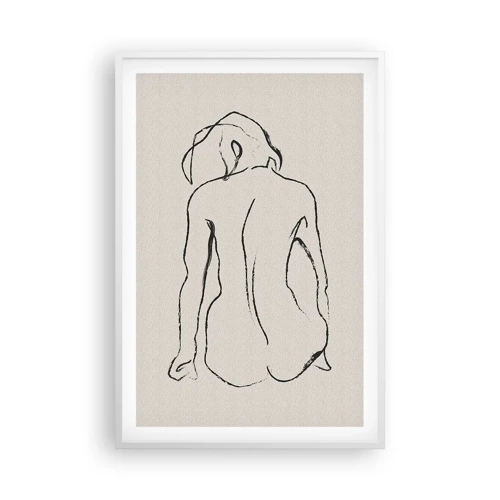 Affiche dans un cadre blanc - Poster - Femme nue - 61x91 cm