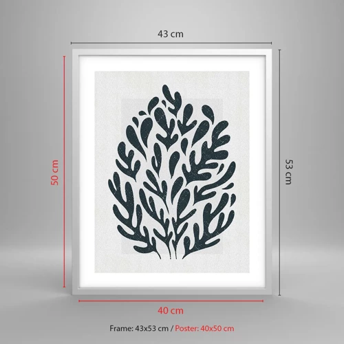 Affiche dans un cadre blanc - Poster - Formes de la nature - 40x50 cm