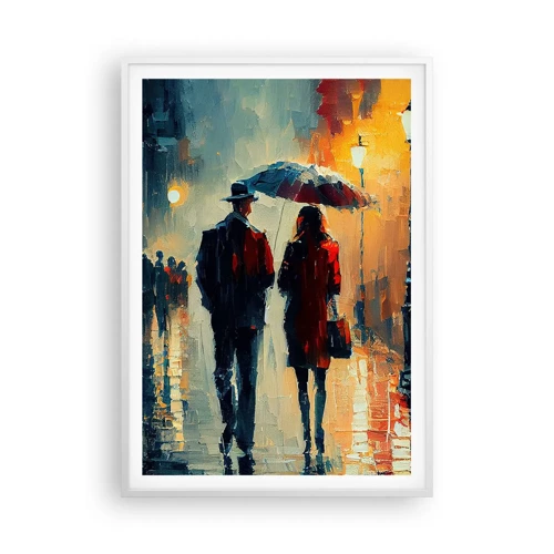 Affiche dans un cadre blanc - Poster - Histoire d'amour urbaine - 70x100 cm