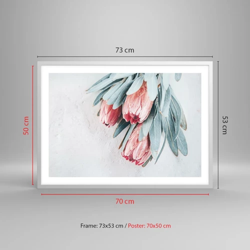 Affiche dans un cadre blanc - Poster - Honte de leur propre beauté - 70x50 cm