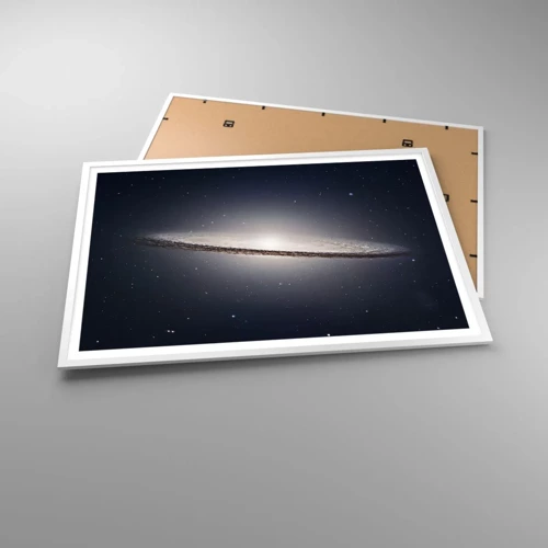 Affiche dans un cadre blanc - Poster - Il y a bien longtemps, dans une galaxie très lointaine… - 100x70 cm