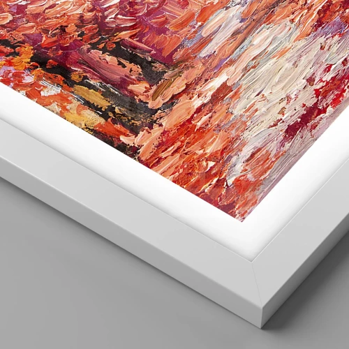 Affiche dans un cadre blanc - Poster - Impression d'automne - 50x40 cm