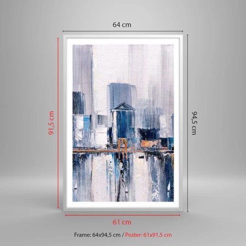Affiche dans un cadre blanc - Poster - Impression new-yorkaise - 61x91 cm