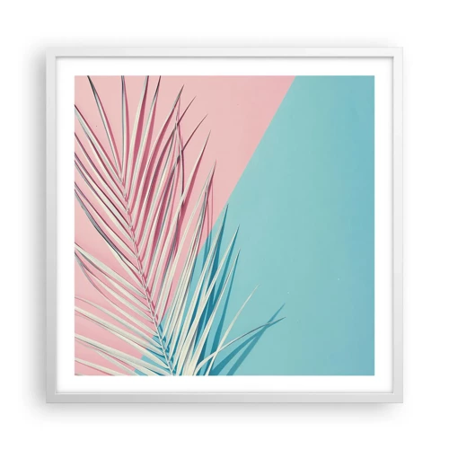 Affiche dans un cadre blanc - Poster - Impression tropicale - 60x60 cm