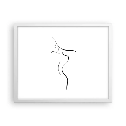 Affiche dans un cadre blanc - Poster - Insaisissable comme une vague - 50x40 cm