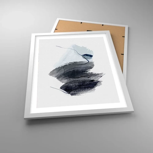 Affiche dans un cadre blanc - Poster - Intensité et mouvement - 40x50 cm