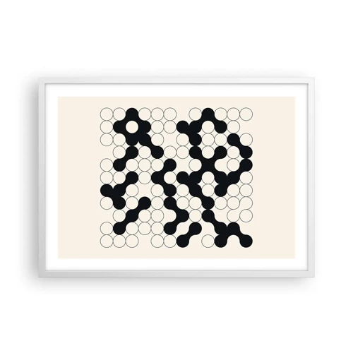 Affiche dans un cadre blanc - Poster - Jeu chinois – variation - 70x50 cm