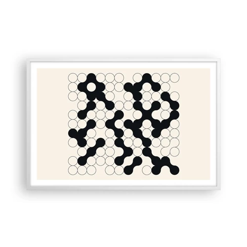Affiche dans un cadre blanc - Poster - Jeu chinois – variation - 91x61 cm
