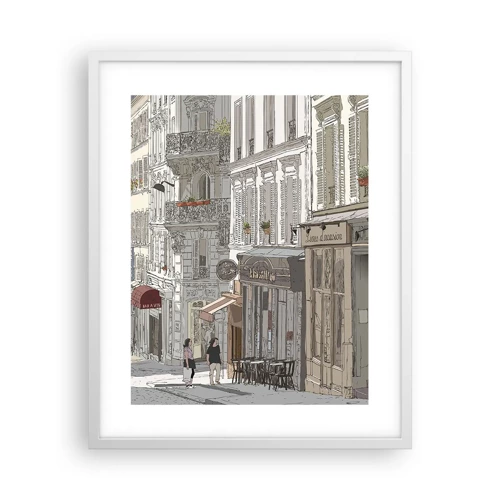 Affiche dans un cadre blanc - Poster - Joie de la ville - 40x50 cm