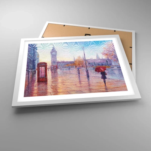 Affiche dans un cadre blanc - Poster - Jour automnal londonien - 50x40 cm