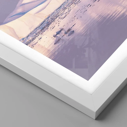 Affiche dans un cadre blanc - Poster - La chaleur de la voile, le froid de la glace - 70x50 cm