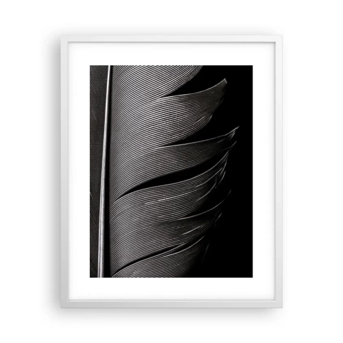 Affiche dans un cadre blanc - Poster - La plume – un design magnifique - 40x50 cm