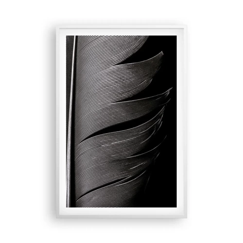 Affiche dans un cadre blanc - Poster - La plume – un design magnifique - 61x91 cm