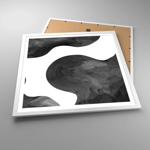 Affiche dans un cadre blanc - Poster - La route du lait - 60x60 cm