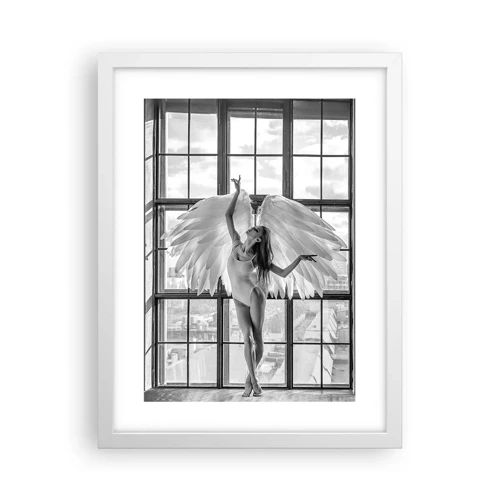 Affiche dans un cadre blanc - Poster - La ville des anges? - 30x40 cm
