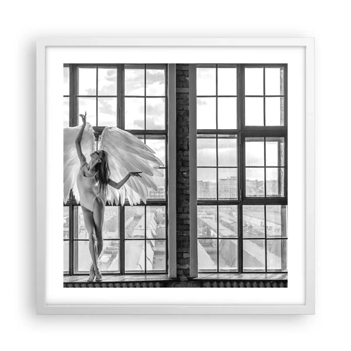 Affiche dans un cadre blanc - Poster - La ville des anges? - 50x50 cm