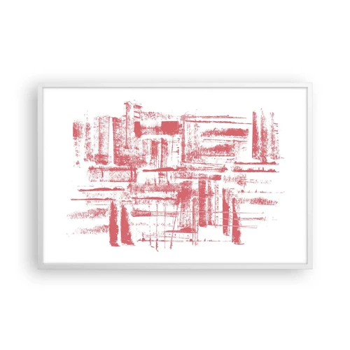 Affiche dans un cadre blanc - Poster - La ville rouge - 91x61 cm