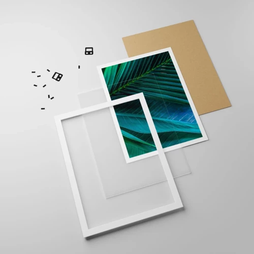 Affiche dans un cadre blanc - Poster - L'anatomie du vert - 70x100 cm