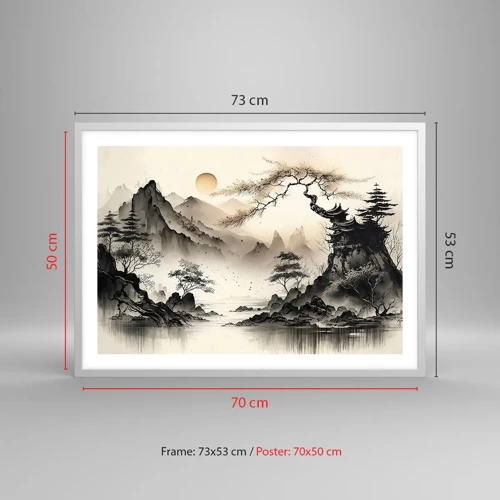 Affiche dans un cadre blanc - Poster - Le charme unique de l'Orient - 70x50 cm
