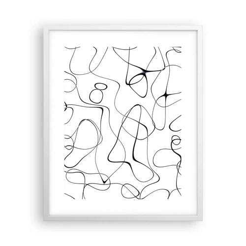 Affiche dans un cadre blanc - Poster - Le chemin de la vie, les voies du hasard - 40x50 cm