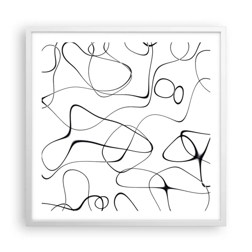 Affiche dans un cadre blanc - Poster - Le chemin de la vie, les voies du hasard - 60x60 cm