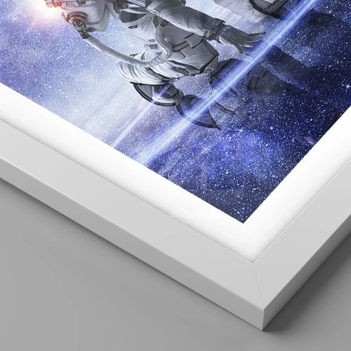 Affiche dans un cadre blanc - Poster - Le ciel étoilé au dessus de moi - 50x50 cm