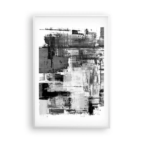 Affiche dans un cadre blanc - Poster - Le gris est beau - 61x91 cm