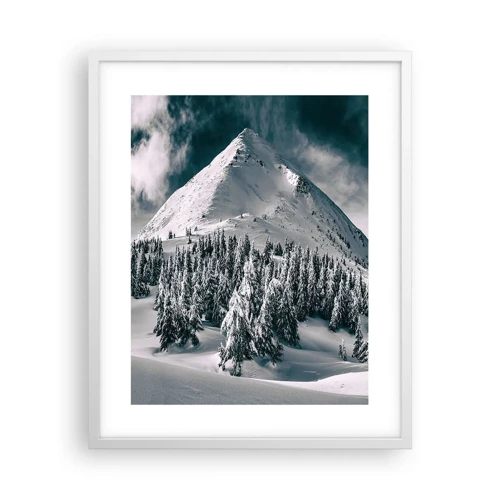 Affiche dans un cadre blanc - Poster - Le pays de la neige et de la glace - 40x50 cm
