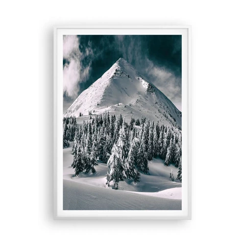 Affiche dans un cadre blanc - Poster - Le pays de la neige et de la glace - 70x100 cm