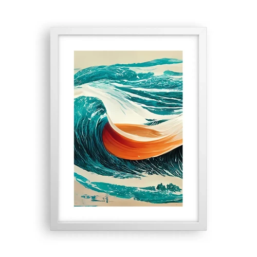 Affiche dans un cadre blanc - Poster - Le rêve d'un surfeur - 30x40 cm