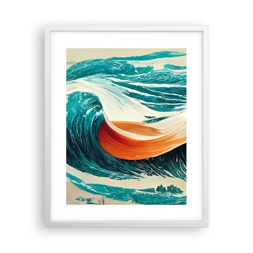 Affiche dans un cadre blanc - Poster - Le rêve d'un surfeur - 40x50 cm
