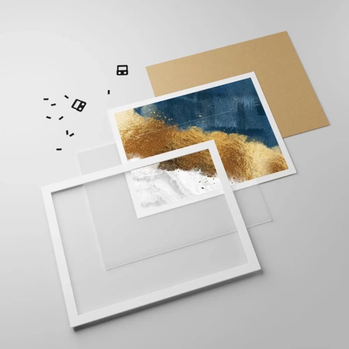 Affiche dans un cadre blanc - Poster - Les couleurs de l’été - 50x40 cm