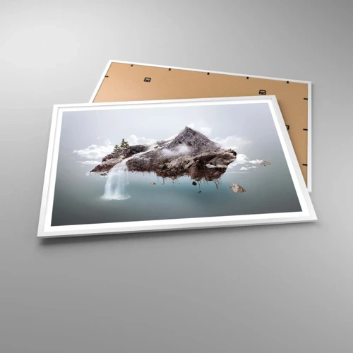 Affiche dans un cadre blanc - Poster - L'oeil du surréaliste - 100x70 cm