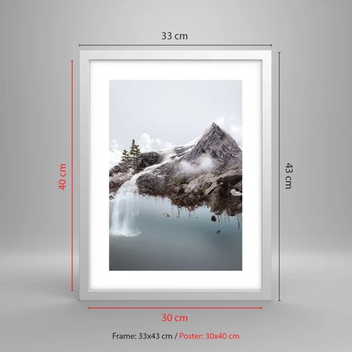 Affiche dans un cadre blanc - Poster - L'oeil du surréaliste - 30x40 cm