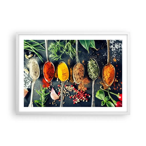 Affiche dans un cadre blanc - Poster - Magie culinaire - 70x50 cm